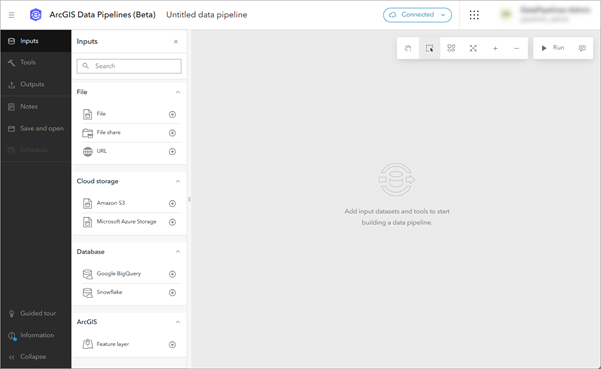 Data Pipelines editor